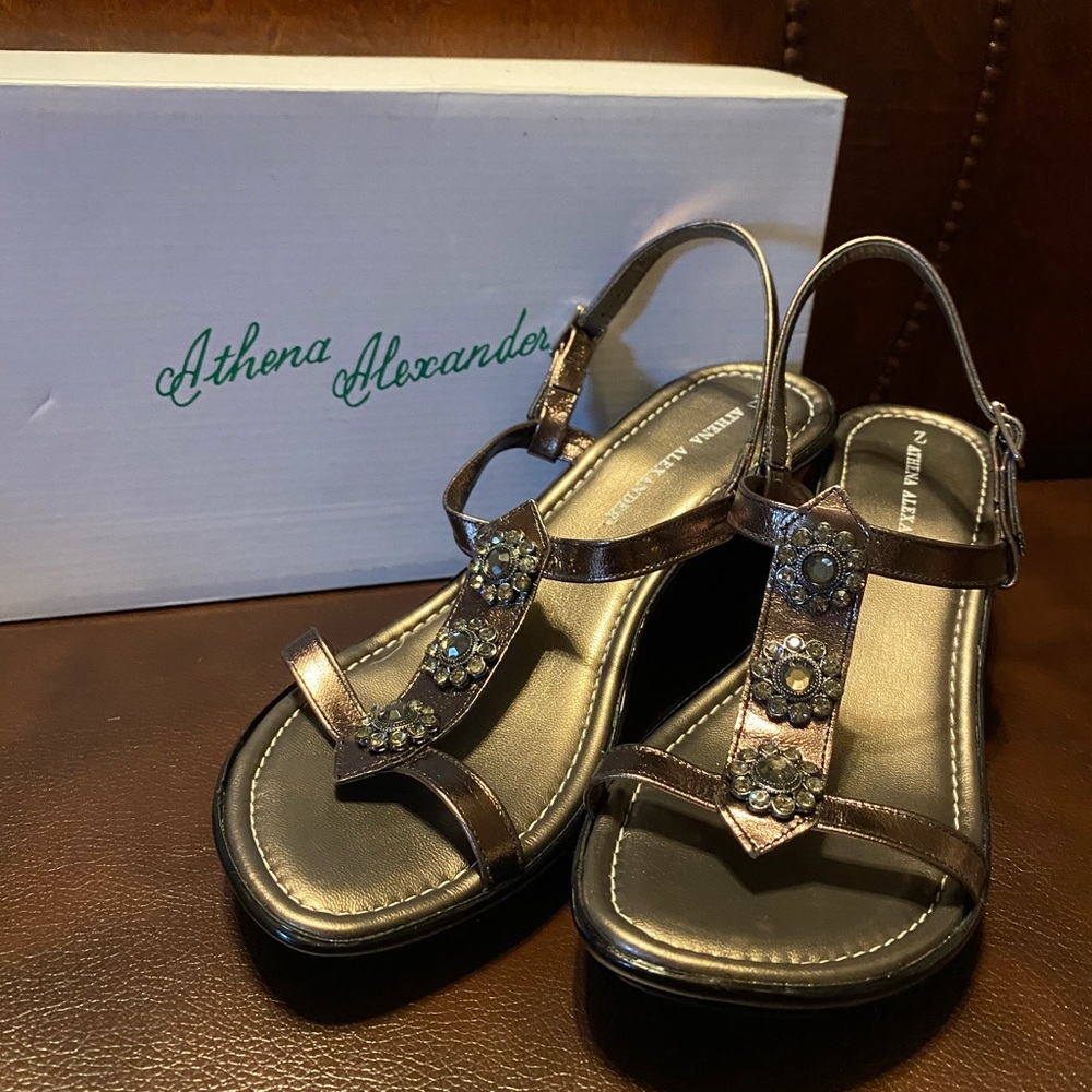 Pewter sandals